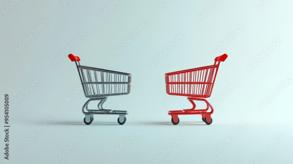 Full and empty shopping cart symbol shop and sale icon Full and empty shopping cart symbol shop and sale icon