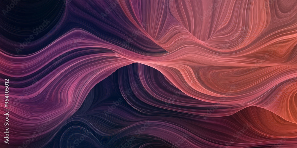 Abstract background with pink and purple flowing lines. Abstract background with pink and purple flowing lines.