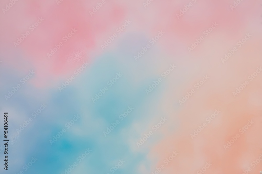 Fototapeta premium Soft Pastel Gradient Texture in Blue Pink and Peach for Serene Background Design