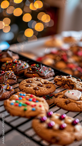 Warm and Bright Image of Freshly Baked Cookies with a Delicious Aroma