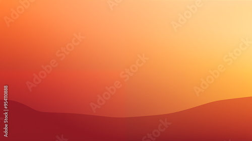 Abstract Sunset Gradient Art With Soft Hills