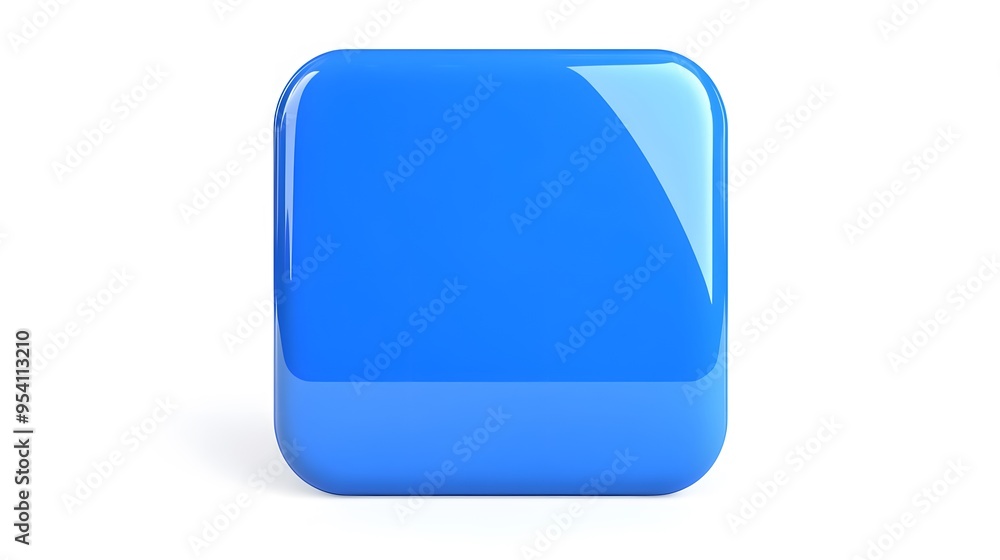 Blank Mobile application icon, button - blue square with round corners. 3d rendering, white background
Blank Mobile application icon, button - blue square with round corners. 3d rendering, white background