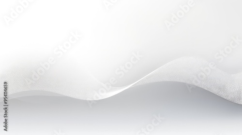 A smooth, abstract wave design in soft white tones, ideal for backgrounds or digital projects.