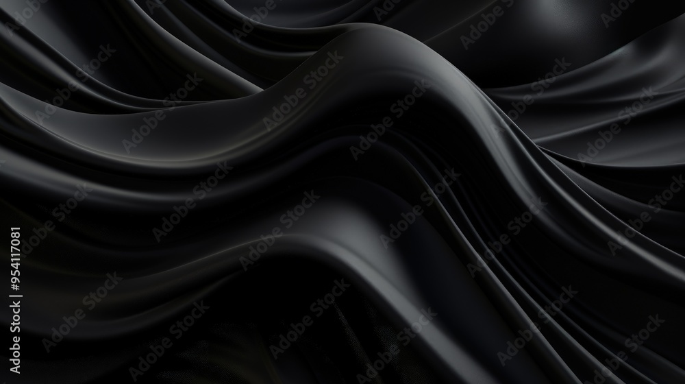 A close-up of smooth, flowing black fabric creating a sense of elegance and depth. A close-up of smooth, flowing black fabric creating a sense of elegance and depth.