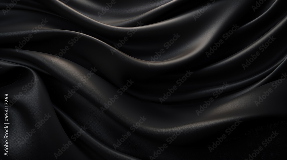 A close-up view of flowing black fabric, showcasing its smooth texture and elegance. A close-up view of flowing black fabric, showcasing its smooth texture and elegance.