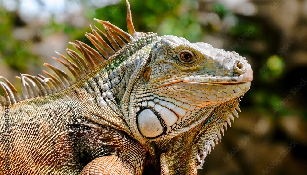 Fototapeta premium A look at the iguana in nature.