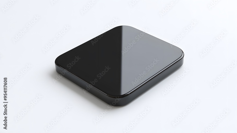 Blank Mobile application icon, button - black square with round corners. 3d rendering, white background
Blank Mobile application icon, button - black square with round corners. 3d rendering, white background