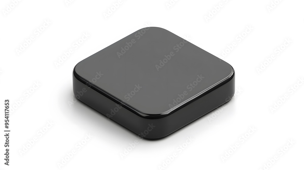 Blank Mobile application icon, button - black square with round corners. 3d rendering, white background
Blank Mobile application icon, button - black square with round corners. 3d rendering, white background