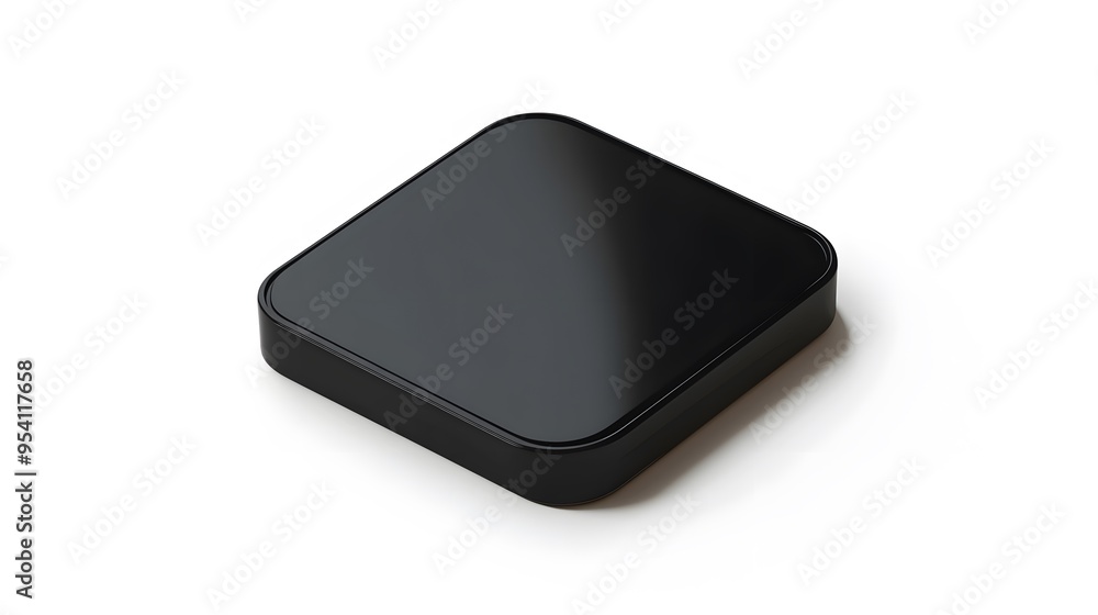 Blank Mobile application icon, button - black square with round corners. 3d rendering, white background
Blank Mobile application icon, button - black square with round corners. 3d rendering, white background