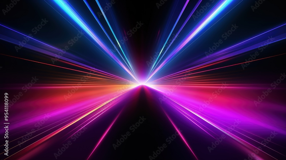 A vibrant display of light beams radiating outward, creating a sense of depth and motion. A vibrant display of light beams radiating outward, creating a sense of depth and motion.