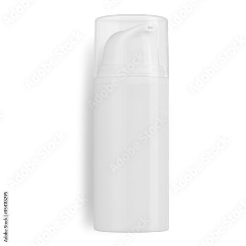 white plastic bottle isolated
