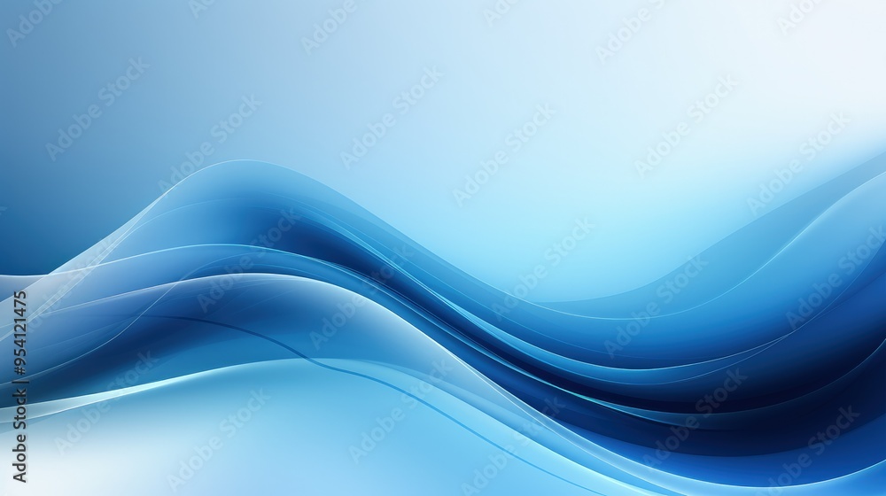 Abstract blue waves creating a smooth, serene background. Abstract blue waves creating a smooth, serene background.