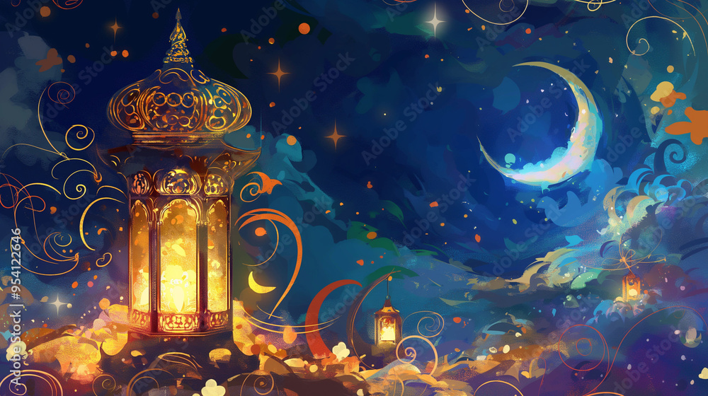 Vibrant Ramadan Lantern Scene
Vibrant Ramadan Lantern Scene