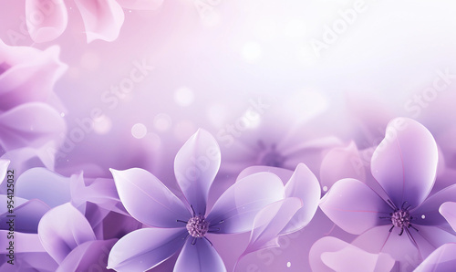 Soft spring background with purple blurred flower