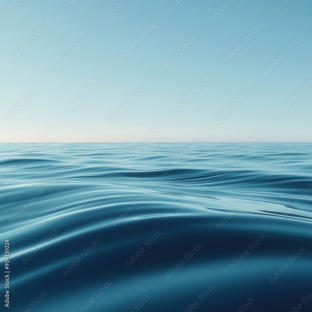 Obraz premium Gentle Ripples on a Calm Ocean Surface