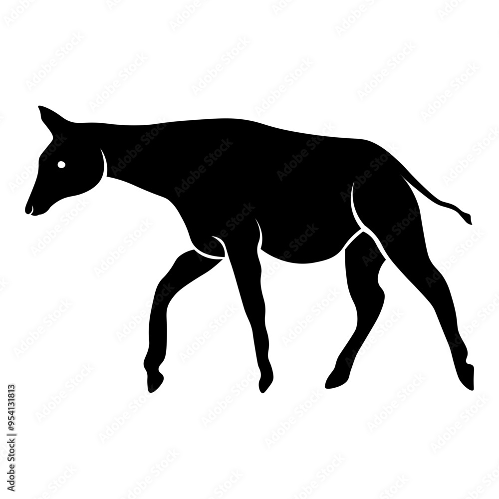 Naklejka premium Side View of Okapi