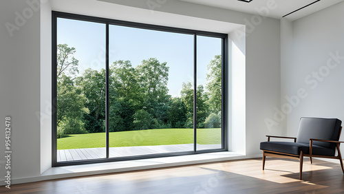 Contemporary Elegance - Minimal House Window for Stylish Office Interiors