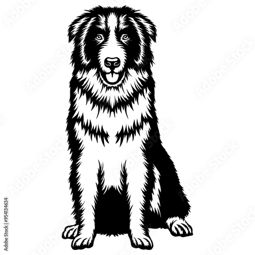 Sitting Australian Shepherd