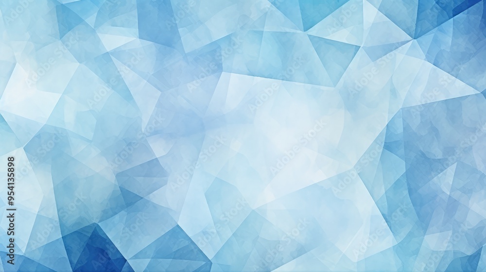 Obraz premium A soft blue abstract background with geometric shapes and gradients.
