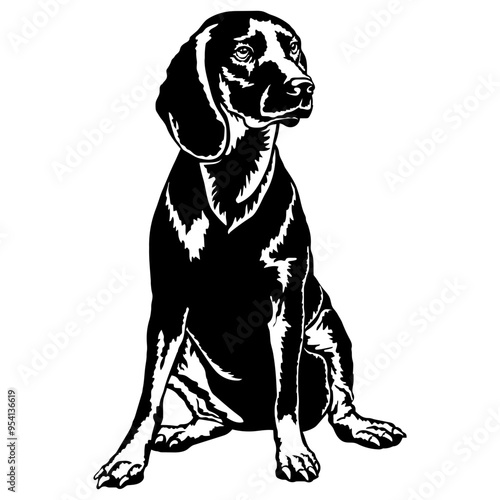 Sitting Hanoverian Scenthound
