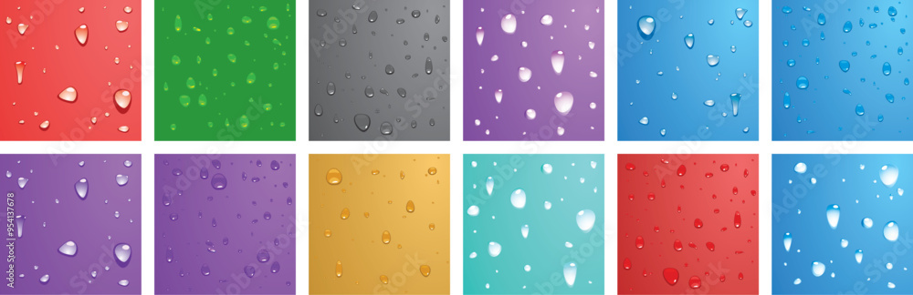 Water-Drops set, vector