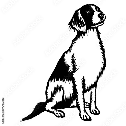 Sitting Irish Red and White Setter