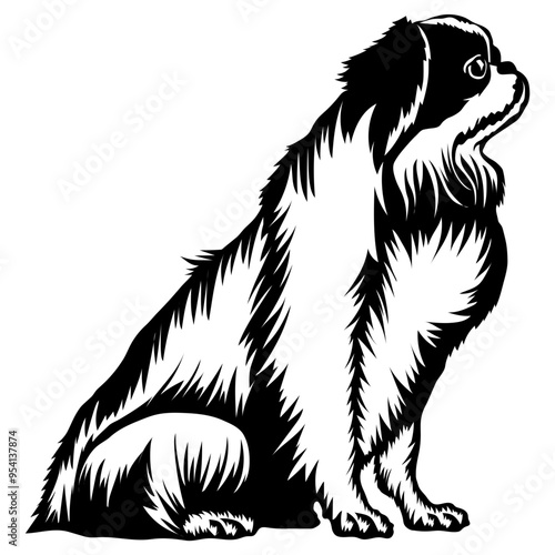 Wallpaper Mural Sitting Japanese Chin Torontodigital.ca