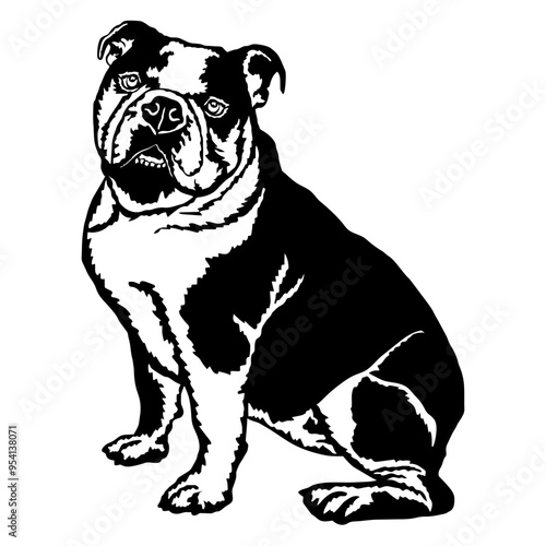 Sitting Old Tyme Bulldog