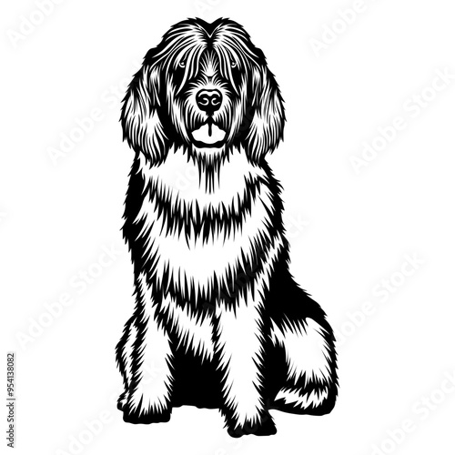 Sitting Otterhound