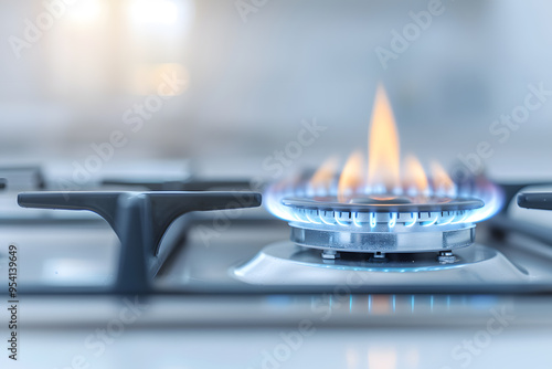 close up of gas stove photo