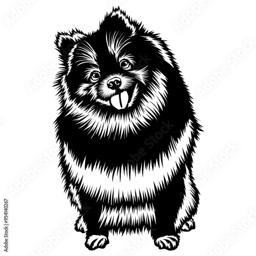 Sitting Pomeranian