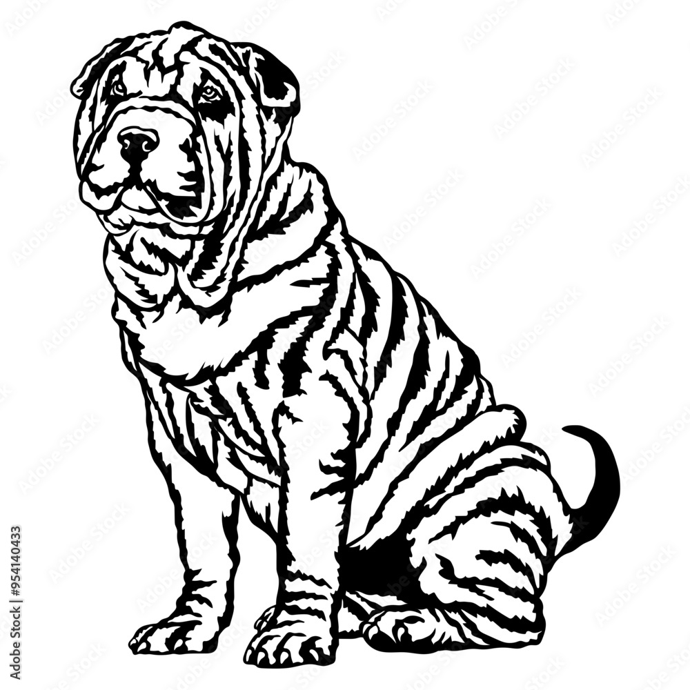 Sitting Shar Pei Sitting Shar Pei