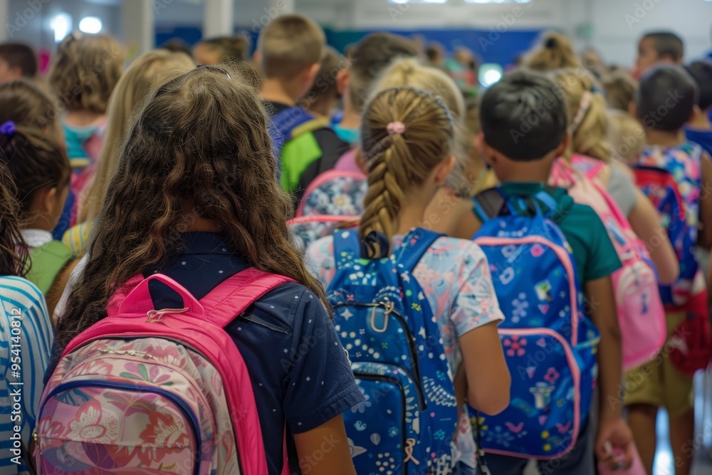 Obraz premium Children are happy to return to school