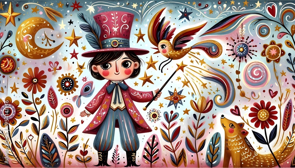 Fototapeta premium Estrellas Mágicas: Sueños y Fantasía
