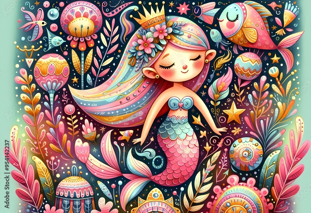 Fototapeta premium Estrellas Mágicas: Sueños y Fantasía