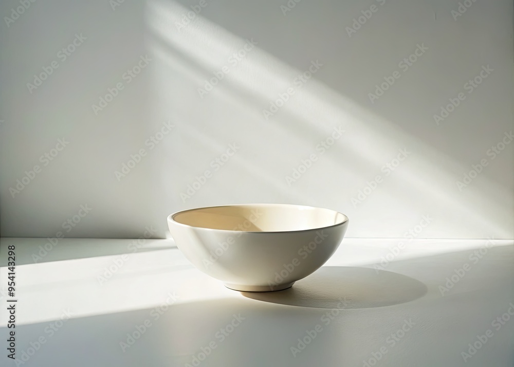 minimalist simplicity quiet morning solitude delicate porcelain bowl glowing soft white light fragile emptiness serene calmness stillness creamy whites subtle shadows