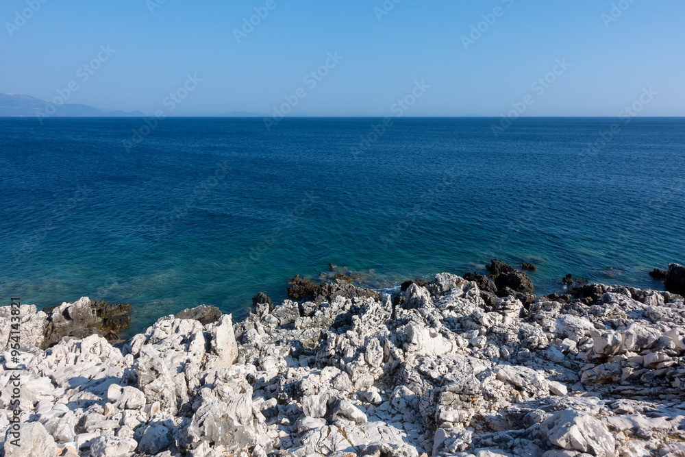 Amazing scenery by the coastline in Kastos island, Greece Amazing scenery by the coastline in Kastos island, Greece