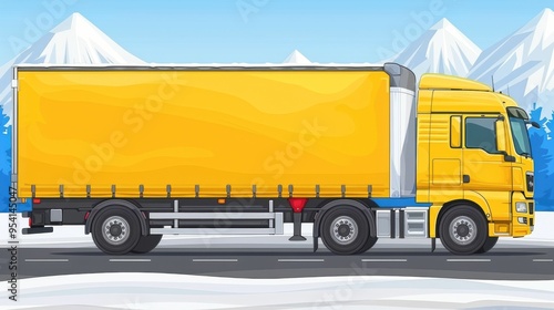 truck on road logistic concept