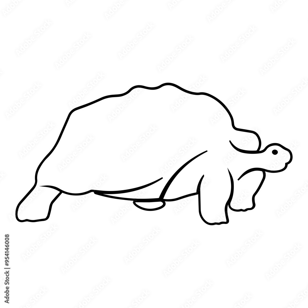 Turtle Side View Outline Turtle Side View Outline