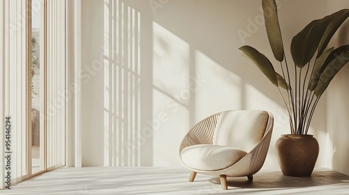 Modern minimalist design with clean lines and soft muted hues wallpaper