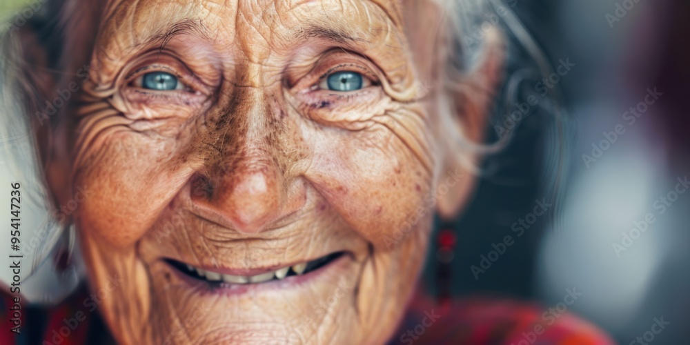 portrait of a senior woman smiling with wisdom and experience, wrinkles etched on her face portrait of a senior woman smiling with wisdom and experience, wrinkles etched on her face