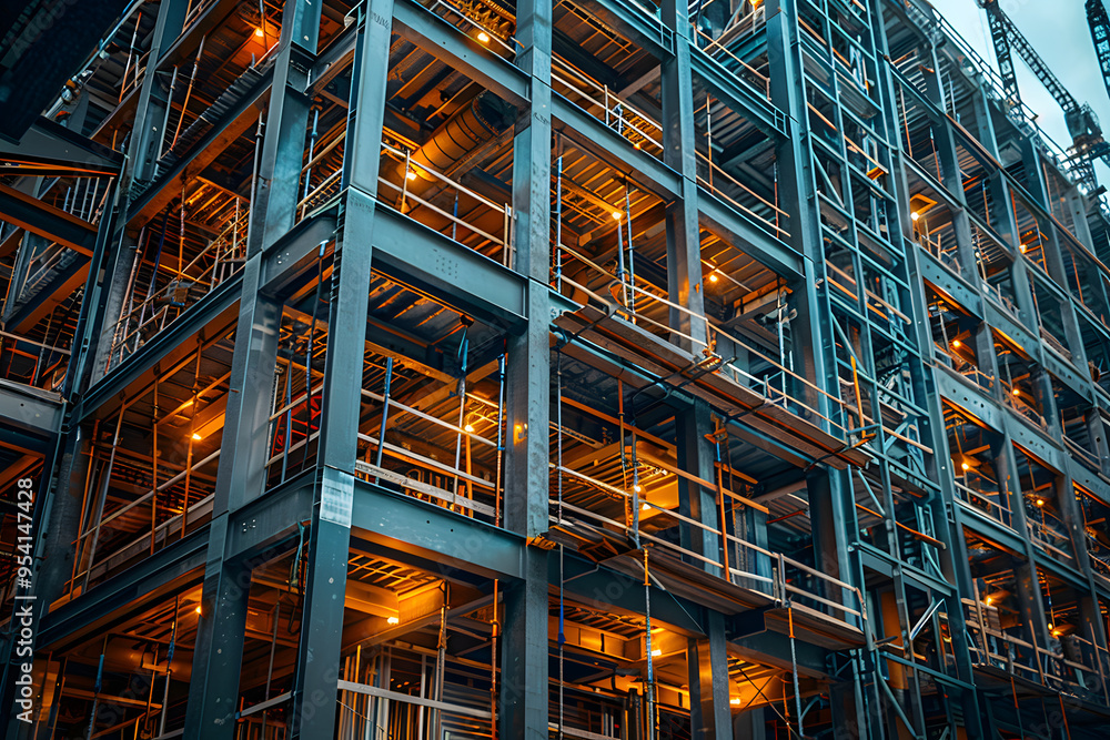 Steel Frame of a Building Under Construction | Structural Framework for Modern Architectural Projects Steel Frame of a Building Under Construction | Structural Framework for Modern Architectural Projects