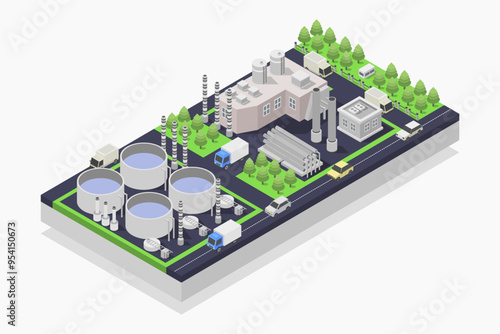Desalination plant isometric