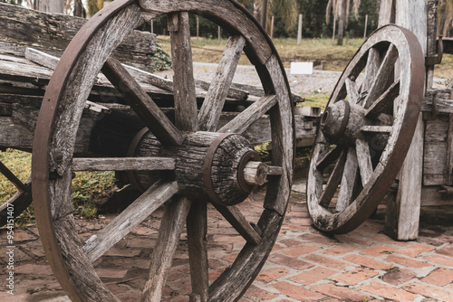 old wooden cart