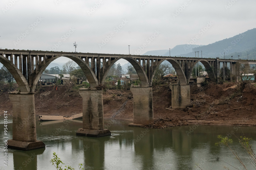 Fototapeta premium old bridge over the river