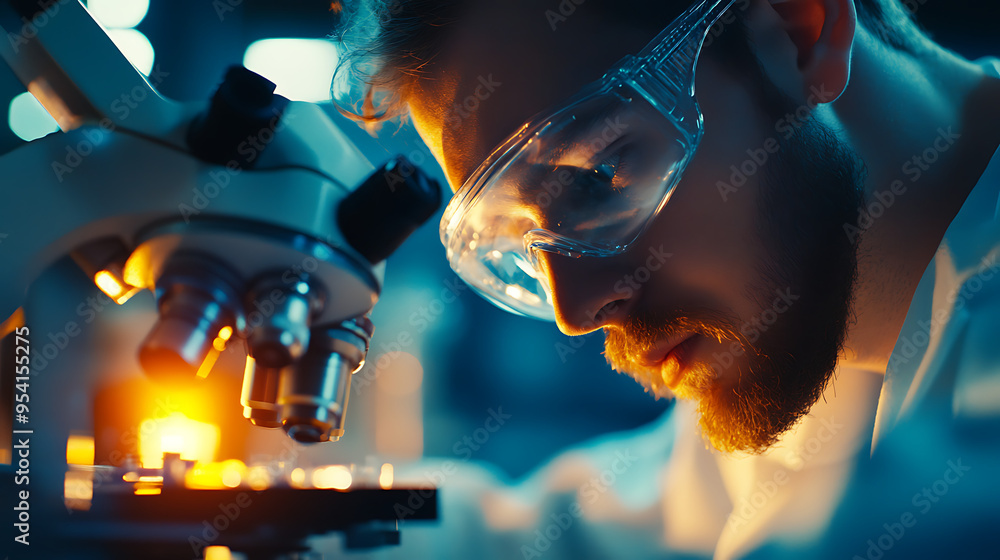 Fototapeta premium An engineer in a laboratory conducting tests