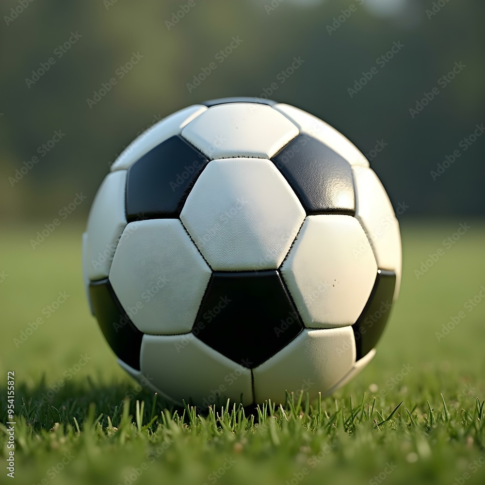 Fototapeta premium Rich, traditional, artistic feel, foot ball closeup high resolution mockup and plain background dramatic