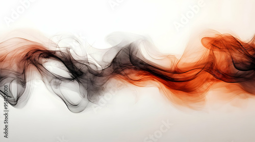 Abstract black and orange s...