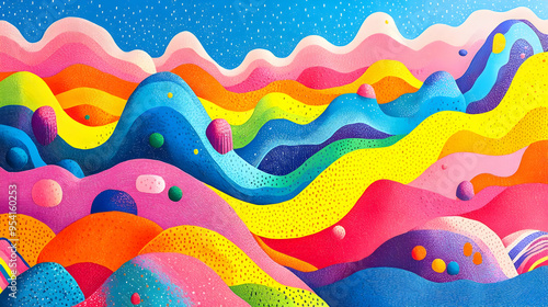 Abstract colorful landscape...