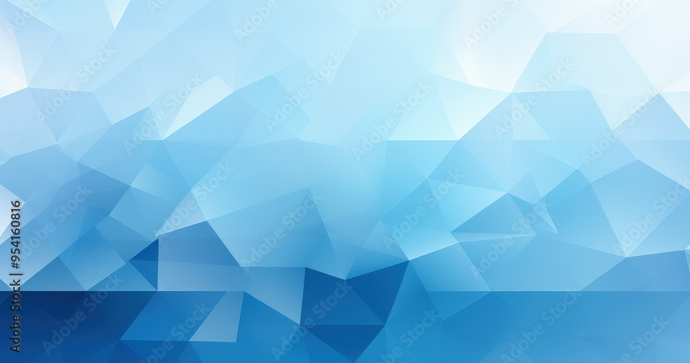 Fototapeta premium A smooth gradient of blue tones with geometric shapes, ideal for backgrounds or designs.